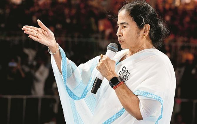 West Bengal Chief Minister Mamata Banerjee while commenting on the Sandesh Khali issue termed BJP as anti-Bengal. Photo: INN