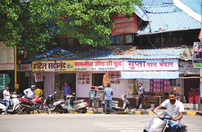 Signboards in Marathi are seen on shops in Byculla. (file photo)