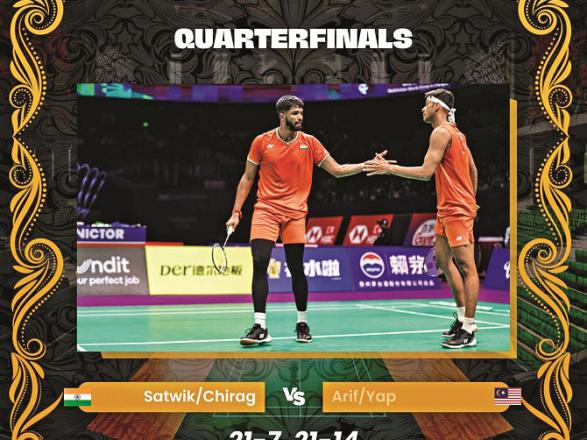 Indian badminton players Chirag Shetty and Satvik Susairaj. Photo: INN