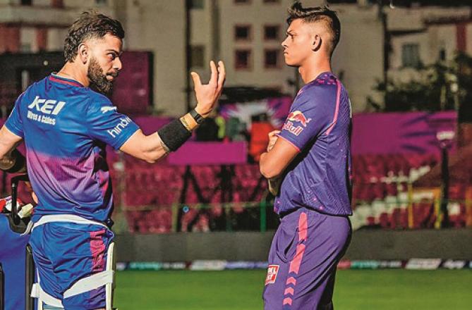Yashvi Jaiswal and Virat Kohli. Photo: INN