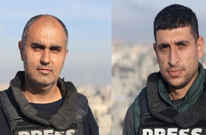 Rory Peck Award-winning journalists Bilal Al-Sabbagh and Yousef Hassona. Photo: X