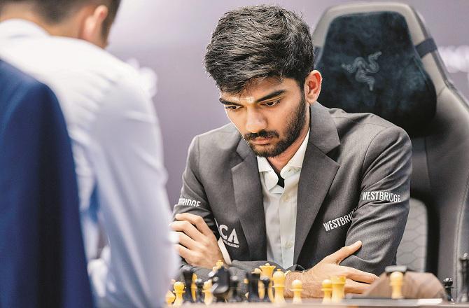 Indian chess player Gokesh. Photo: PTI