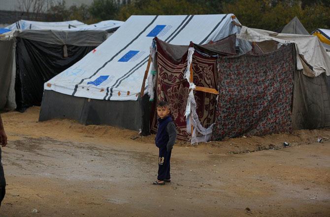 The winter and rains have made life difficult for Palestinians. Photo: X