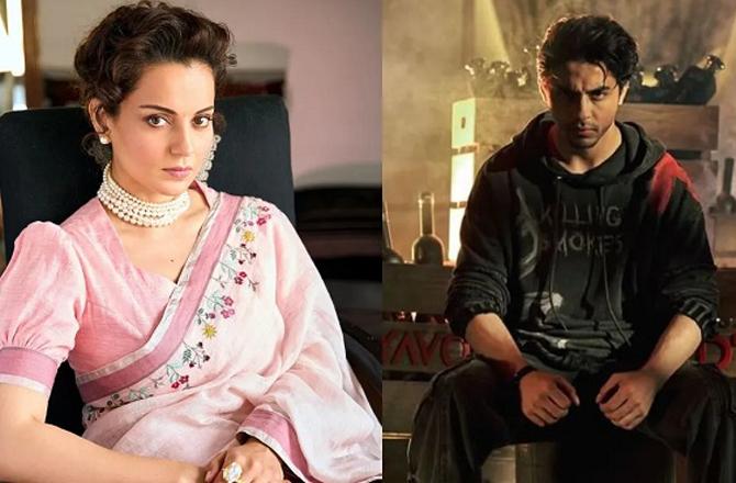 Aryan Khan and Kangana Ranaut. Photo: INN.