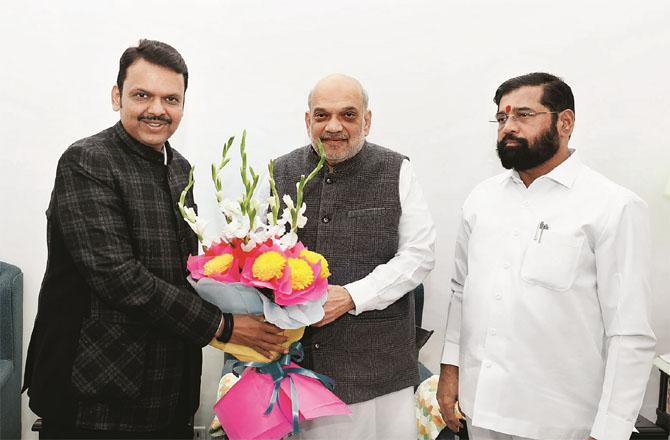 It is also clear from the picture of this meeting that Eknath Shinde is angry. (PTI)