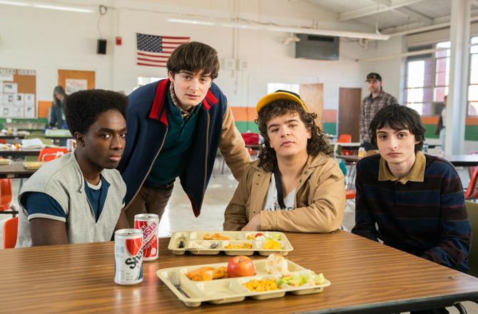 The four friends who play the main characters in Stranger Things. Image: X