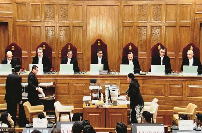A 7-member constitution bench of the Supreme Court on Friday delivered its verdict in the case of Aligarh Muslim University`s minority role.  Photo: PTI