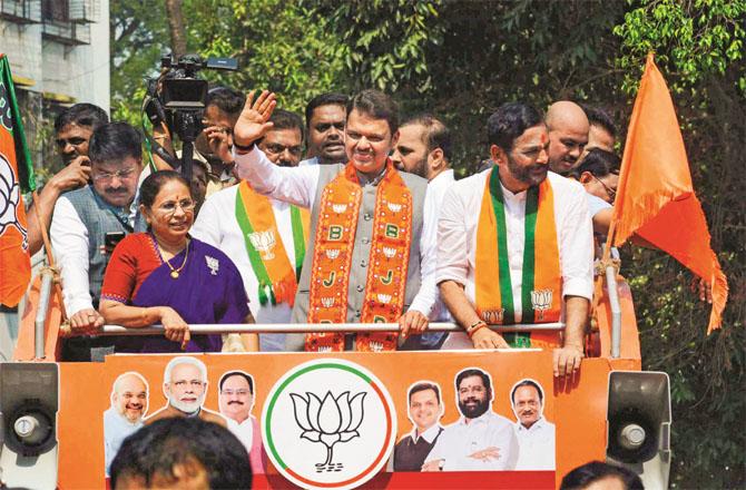 Devendra Farnavis during a rally in Nagpur (Photo: PTI)