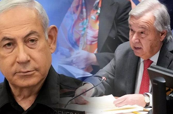 Antonio Guterres and Netanyahu. Photo: X