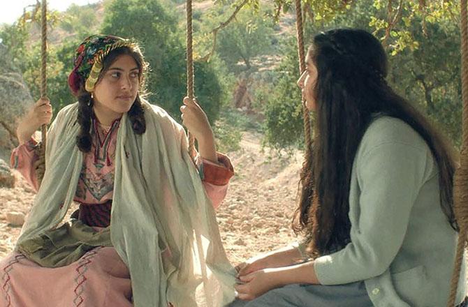Poster of the Palestinian movie "Farha". Photo: X