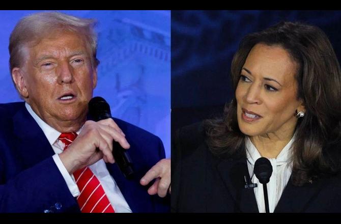 Kamala Harris and Donald Trump. Image: X
