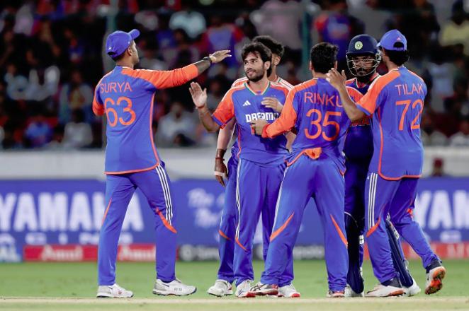 Team India`s possession of the T20 series. Photo: INN