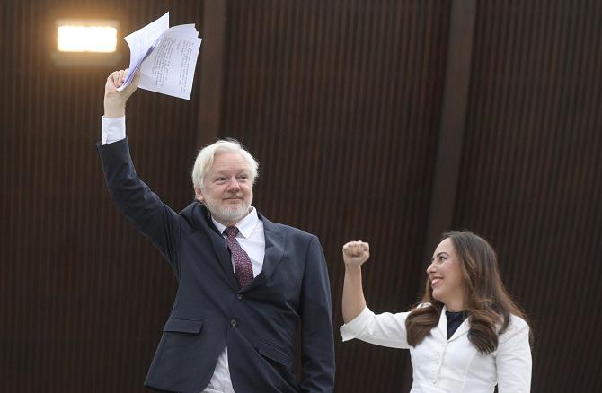 Julian Assange in Strasbourg, France. Photo: INN