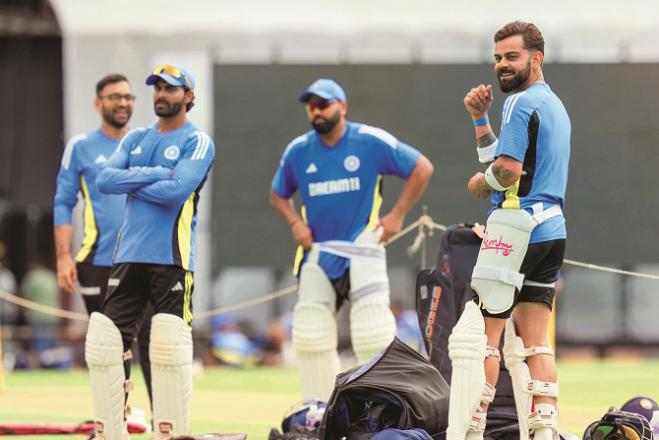 Indian team players are busy preparing for the Test against New Zealand in Bangalore. Photo: TPI