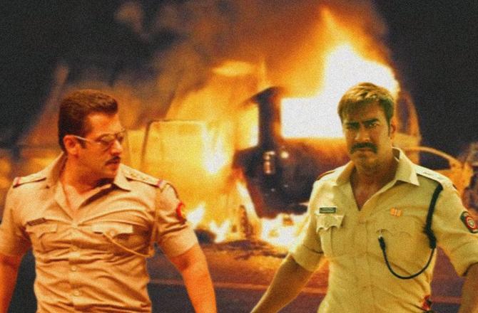 This photo of Ajay Devgn and Salman Khan was created by a fan with the help of Photoshop. Image: X