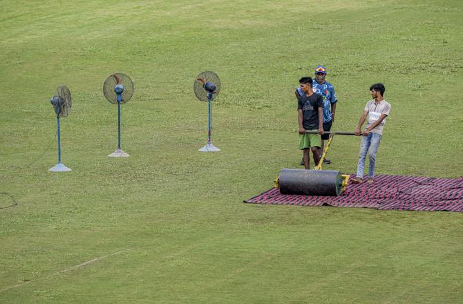 Greater Noida stadium Field.Photo:PTI