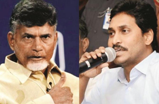 Jagan Mohan Reddy and Chandrababu Naidu. Photo: INN