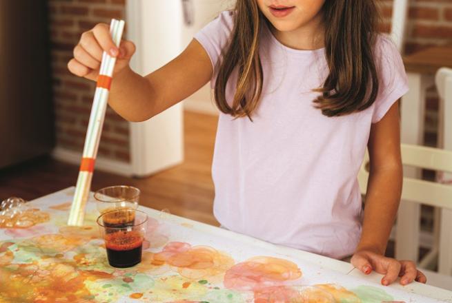 Subjects like drawing craft have been included in the curriculum to test the creativity of the students. Photo: INN