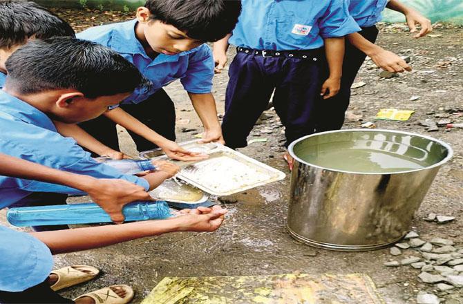 Students are forced to use contaminated water