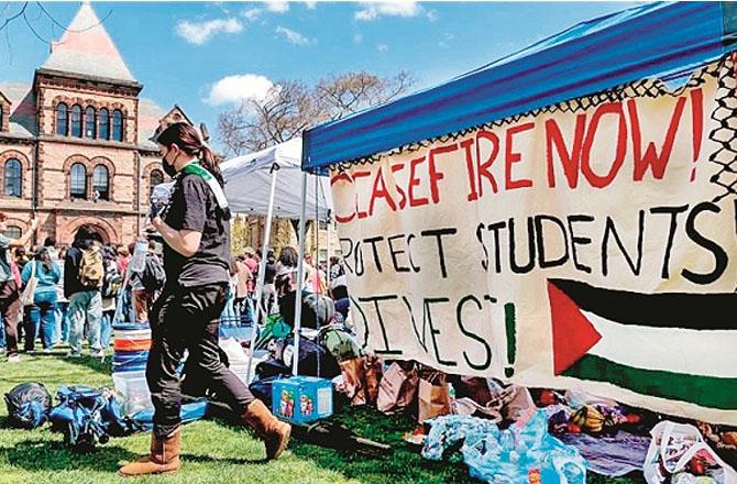 In the United States, most of the attacks against foreign students are in response to demonstrations against Israel and in favor of Gaza. Photo: INN.