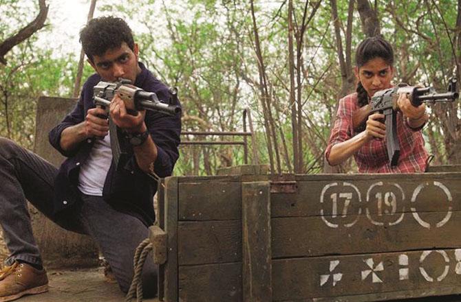 Tanya Mankatala and Sahil Mehta can be seen in a scene from the web series `Loot Kaand`. Photo: INN.