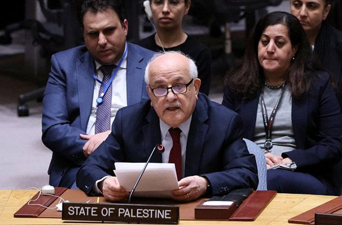 Palestinian Ambassador Riyad Mansour. Photo: INN.