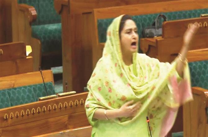 Harsimrat Kaur speaking in the Lok Sabha. Photo: INN