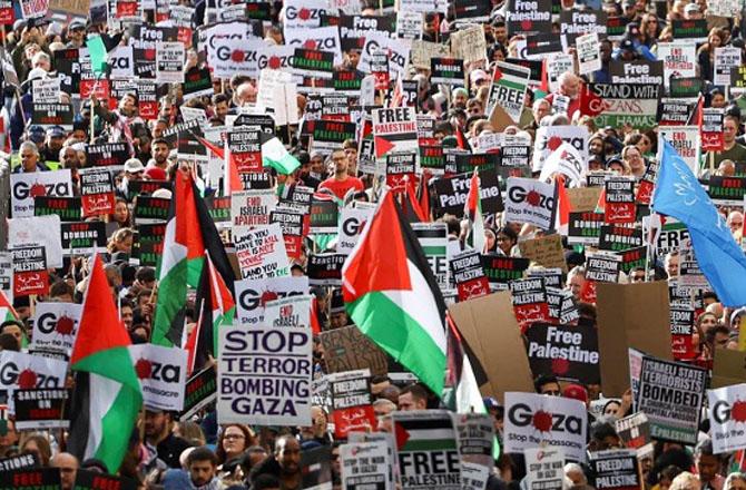 A View of Pro-Palestine Demonstration in US. Photo: INN