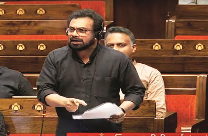 CPM Rajya Sabha member Jan Brittas speaking on the Waqf Bill