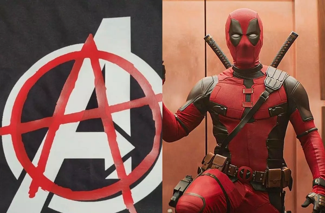 Deadpool and the Avengers logo "A". Photo: INN