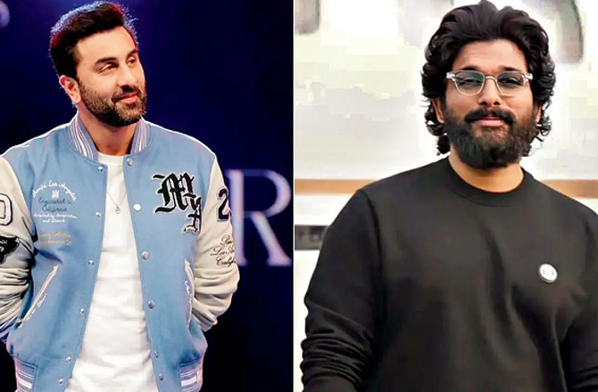 Ranbir Kapoor and Allu Arjun. Photo: INN