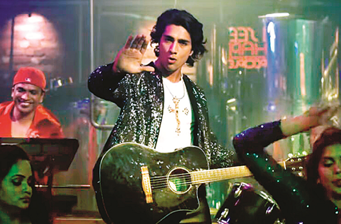 Aayush Kumar and others can be seen in a scene from the film `Andaaz 2`. Photo: INN