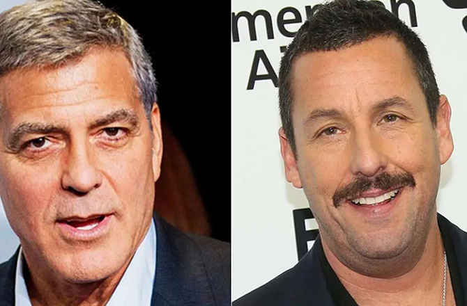 George Clooney and Adam Sandler. Photo: INN