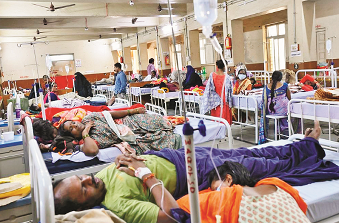 The number of patients in the hospital is increasing. Photo: INN