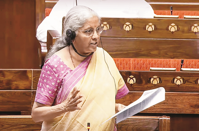 Finance Minister Nirmala Sitharaman introduced the bill in the Lok Sabha on August 13. Photo: INN.