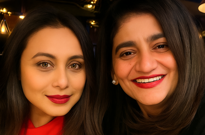 Ashima Chhabria with Rani Mukherjee. Photo: INN.