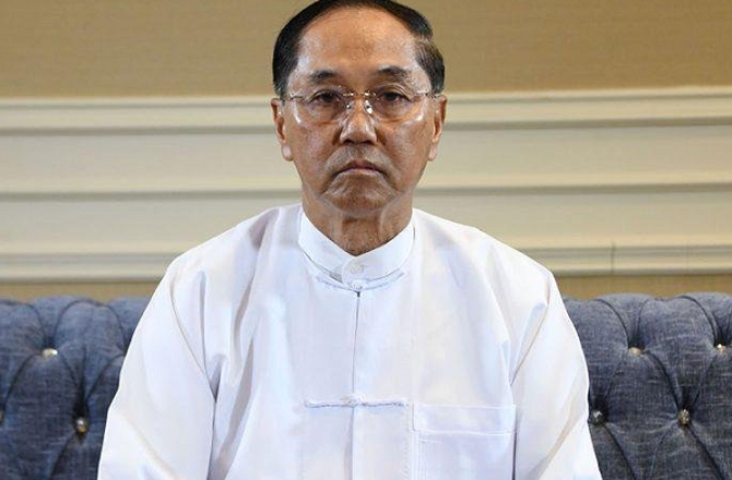 Myanmar`s acting president U Myint Swe. Photo: X