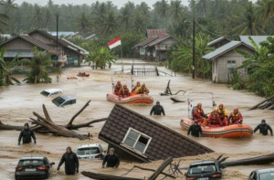 انڈونیشیا: سیلاب سے تباہی کے درمیان لوگ کھانے کی تلاش میں در در بھٹک رہے ہیں