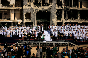 غزہ: تباہ حال الشفا اسپتال میں ۱۷۰؍ ڈاکٹروں کی گریجویشن تقریب کا انعقاد