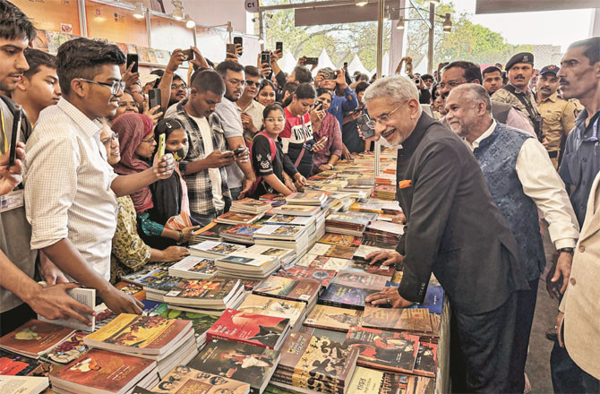 Union External Affairs Minister S Jaishankar also visited the Pune Book Festival recently. (Photo: PTI)