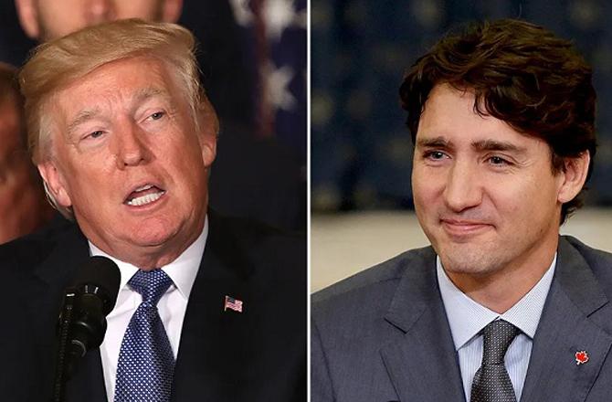 Justin Trudeau and Donald Trump. Photo: INN.