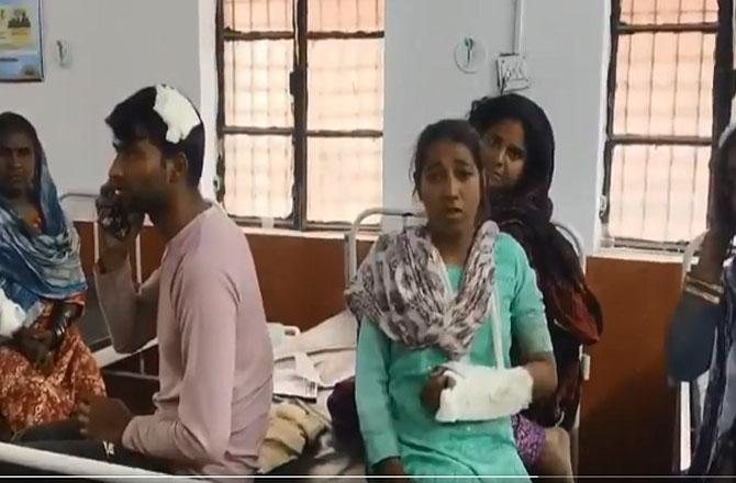 People injured in the attack can be seen. Photo: X