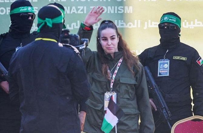 Israeli soldier Agam Berger, released from Hamas captivity. Photo: X