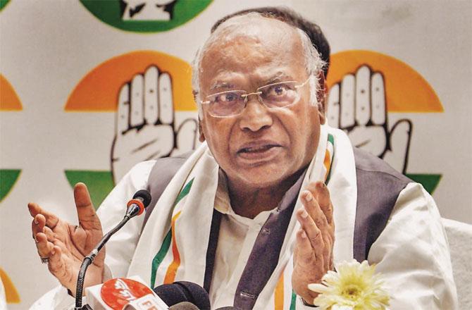 Congress president Mallikarjun Kharge. Photo: INN