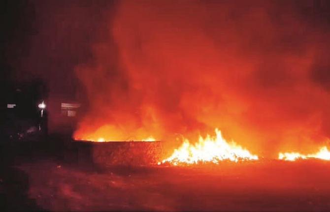 The fire in the warehouse caused a lot of financial loss. Picture: Inquilab