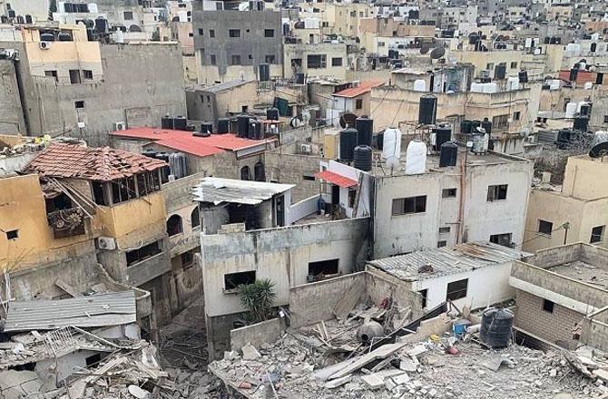 Destruction caused by Israeli attacks in Jenin refugee camp. Photo: X