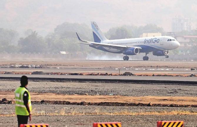 Commercial flight trial at Navi Mumbai Airport has been successful. Photo: INN