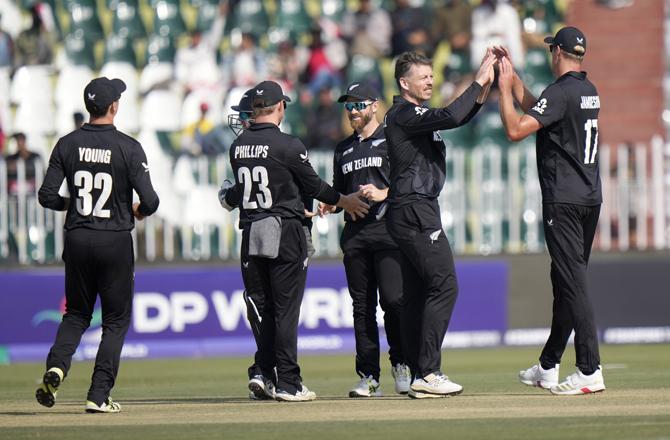 New Zealand Players. Photo:PTI
