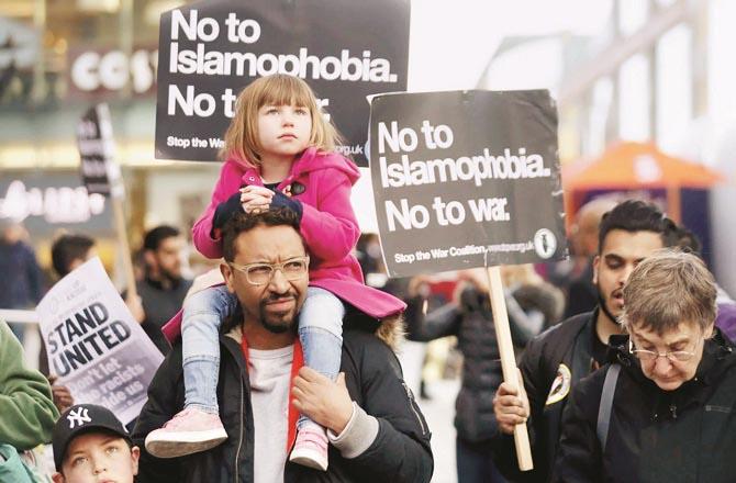 File photo of a rally against Islamophobia in Birmingham. Photo: INN