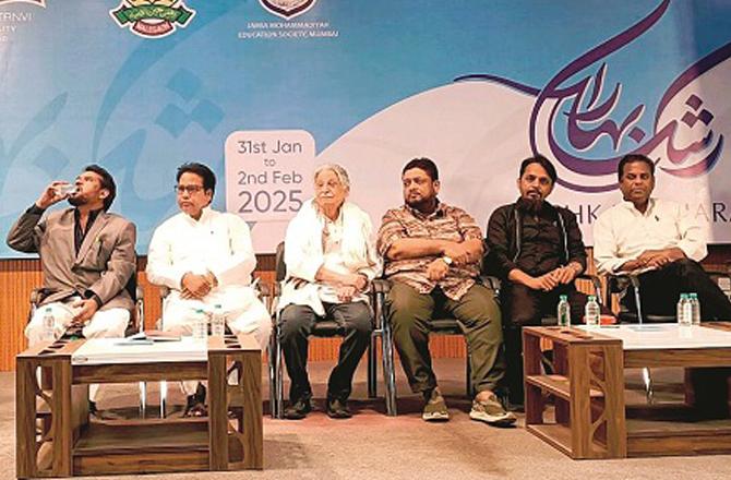Javed Siddiqui (film, dialogue and cinematographer) can be seen in the session `Amidst Urdu Fiction Stories`. Photo: INN.